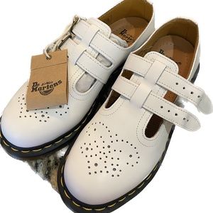 NWT Dr. Martin Mary Janes Size 6 Women’s WHITE Leather